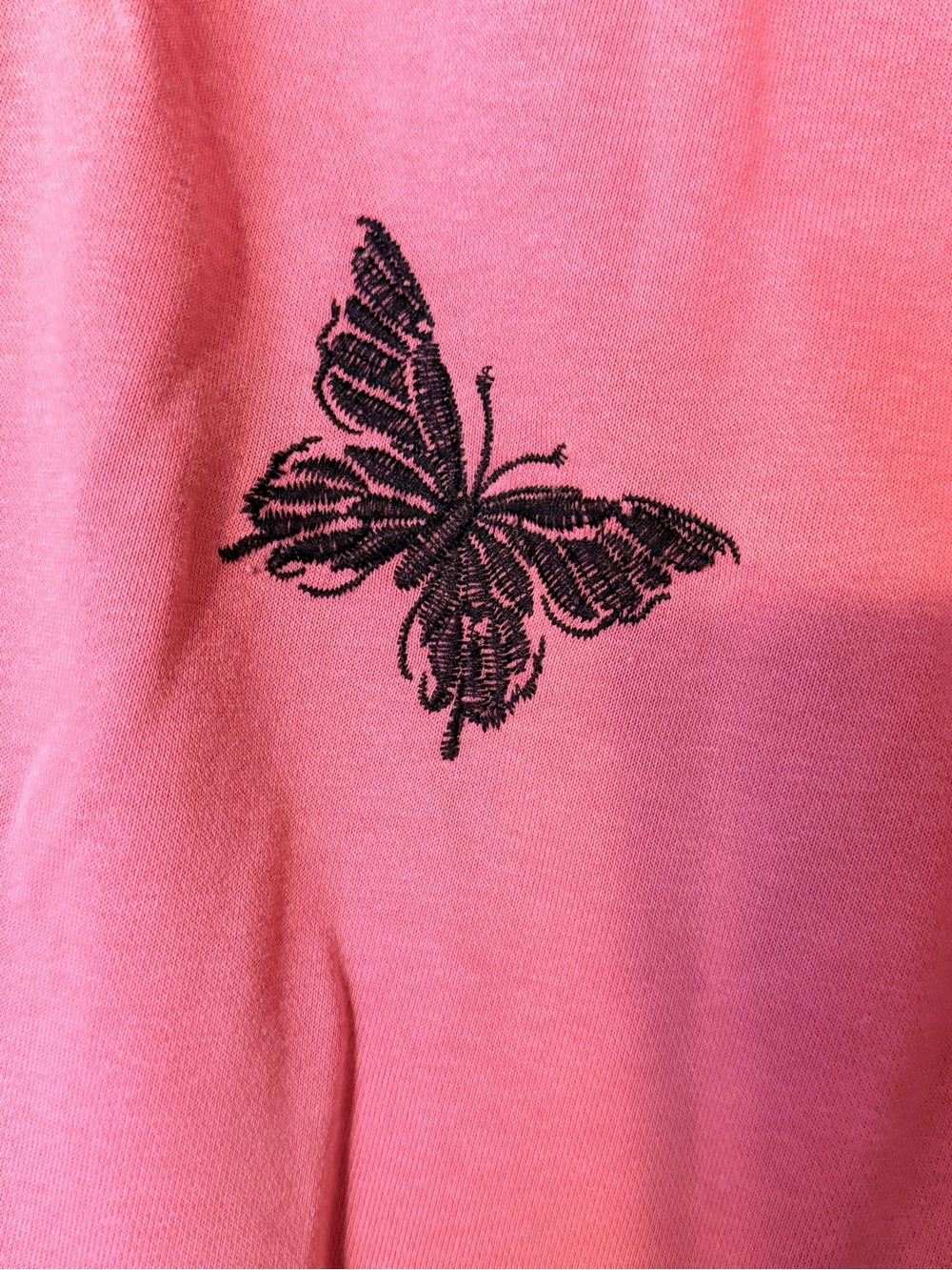 NWOT POL Butterfly Print Pink Jogger Bottoms - Picture 4 of 4